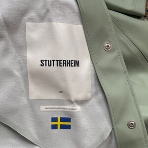 Women’s/unisex Stutterheim XS Mint Green long Rain Jacket